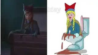 Elsa Frozen 2   Face Her Biggest Fear   funny Drawing memes   Try not To laugh #live2day #elsa