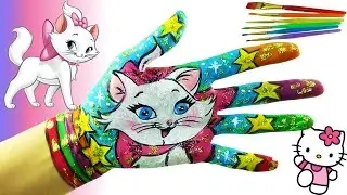 Learn Colors for Children Body Paint with Hello Kitty . Learning Colors Video for Children