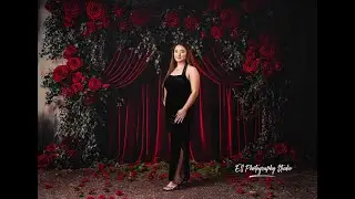 Kate Saint Valentin Rideau Roses Toile de fond en Polar Pour La Photographie #photographie