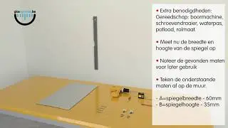 Spiegel ophangen met spiegelklemmen 