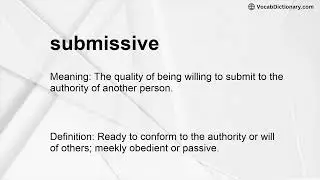 submissive Meaning