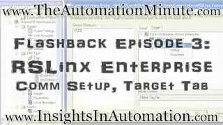 RSLinx Enterprise Target Tab Setup