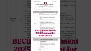BECIL Recruitment 2025.Comment for More details #jobknowledge #governmentjobs #ashutoshweb #becil