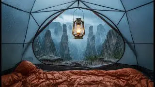 Solo Camping the Floating Mountains: Trapped in a Monster Storm at 4000ft - Rain ASMR