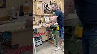 When your planner isn&rsquo;t long enough for the task at hand.  #diy #woodworking #carpenter