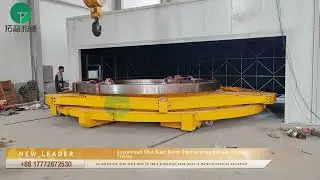 Customized Shot Blast Booth Electric Drive Railway Transfer Trolley#tech #customized #machine