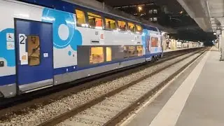 Arrivée d'un TER2NNG en gare de Rouen + coup de sifflet !