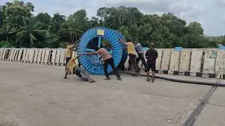 33kv cable drum heavy load bridge open lying