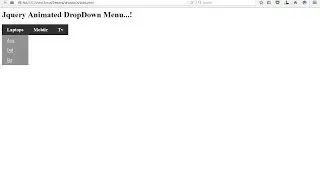 Jquery Animated DropDown Menu