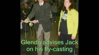 Fly-casting Instructor Glenda Powell at the Angling Ireland Expo in Dublin - February 13 & 14, 2010