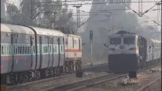 #RareCrossing at BYPL | 19 hrs Late Karnataka Exp Crossing Chennai SF   | 30JAN2018