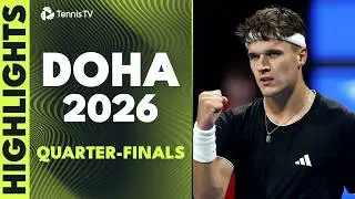 Alcaraz vs Khachanov EPIC; Sinner vs Mensik; Rublev/Fils Play | Doha 2026 Quarter-Final Highlights