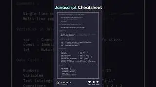 Master Javascript Using This Cheatsheet 😁🤯🤯 #javascript #shorts