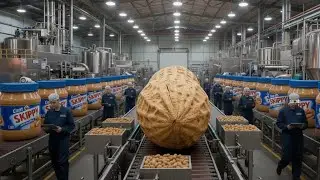 Inside the Peanut Butter Factory 🥜 | Full Production Process from Peanuts to Jar