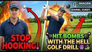 Stop HOOKING the ball and start hitting BOMBS with the Hell Golf Drill 😈⛳️