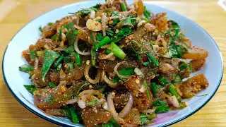 ก้อยหนังวัว กับแกล้มสไตล์ลูกทุ่งรสชาติอร่อยอยากให้ทุกคนได้ลองอร่อยนุ่มเด้ง สไตล์ | ครัวบ้านๆ Channel