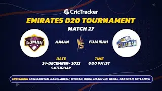 🔴 LIVE: MATCH 27 | Ajman vs Fajairah | Emirates D20 2022