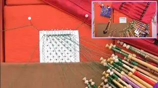 Horizontal Straight Footside Start in bobbin lace with Jenny Brandis
