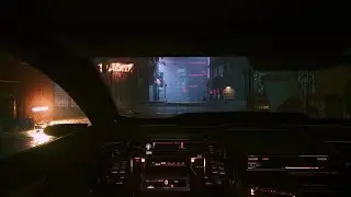 Cyberpunk 2077 Ambience: (Waiting in your car for next assignment) Night Rain/Soft music.(1HR)