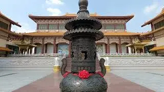 4K Video (Ultra HD) Fo Guang San Temple | February 17 2023 | Bangkok Thailand - Temple Walking Tour