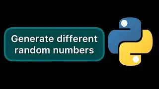 Generate 5 different random integers in Python 