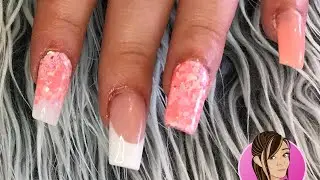 Summer | Acrylic nails |CJP nail system | Coral | watch me work