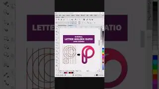 Letter P Golden Ratio Logo Design in CorelDraw #shorts #coreldraw #logodesign #goldenratio