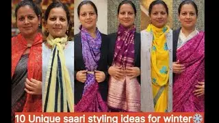 Winter Saree Styling Ideas💡Saree Pallu draping with Shawl, Jacket & Blazer #WinterSareelook#fashion
