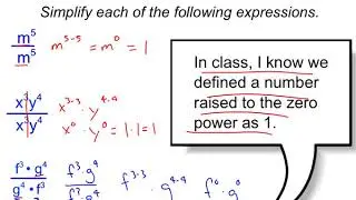 M1.L4  Numbers Raised to the Zeroth Power