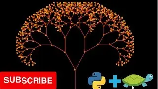 how to make fractal_tree using python in vscode #vscode #tutorial #turtle #programing #python