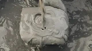 ASMR Very Soft Dusty 🤩✨ Pure Cement Smoothy Chunks dipping Crumble on Lots Of Water 🌊💦🌀🌀💦