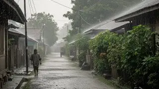 Dark Sky Apocalypse 🌧️ Extreme Thunder & Rain Night Ambience
