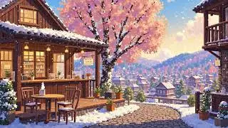 Snowy Winter Balcony Coffee ☕ Relaxing Cozy Lofi Music for Anxiety Relief & Deep Relaxation