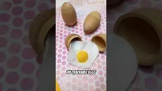 DIY Crackable Eggs for Pretend Play 🍳 #feltfood #pretendplay #easteregg #easterbasket