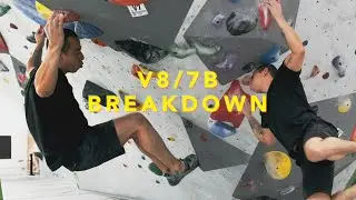 Learn to Climb a V8/7B Boulder Problem with me ( SCORPION Dynamic Move Crux )