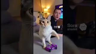 Steak vs popcat in Mario kart [SORA AI] #shorts
