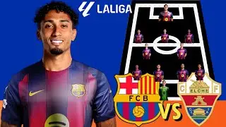 Pedri OUT~ Barcelona Strongest Potential Lineup (4-2-3-1) Ft. Raphinha | La Liga Match week 11
