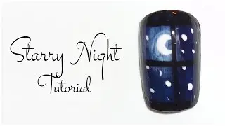 Starry Night nail art tutorial | Minikinart