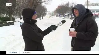 Blair Sabol is on York Rd talking snowfall