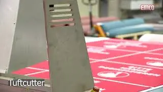Teppichmattenproduktion - Schnitt der Matten | www.emco-bau.com