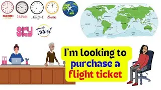 English Speaking Practice (Book a Flight Ticket) | English Conversation | Improve Your English
