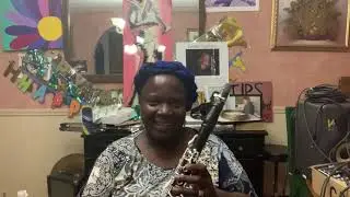 Doreen tests the student model Genesis, by Royal Global Clarinets
