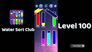 🎮 Water Sort Club Level 100 Walkthrough | Fun Liquid Sorting Game 💧 | SolutionGuruji