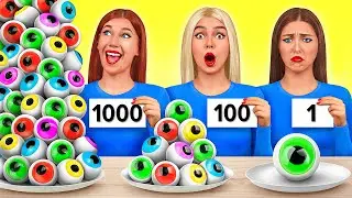 100 Schichten Nahrung Challenge | Mukbang von Mega DO Challenge