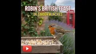 Peaceful Moment: Robin Eating Ep51 #birds #robin