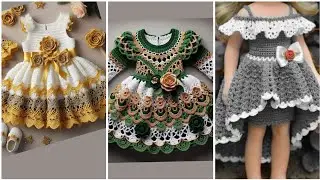 Детское платье, связанное крючком, ручной работы, удобное и теплое.