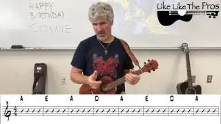 Reggae Ukulele Tutorial Three Little Birds Bob Marley (VERSE)