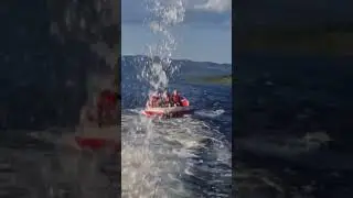 pulling the kids on the jet ski #jetski #lochlomond #supercharger