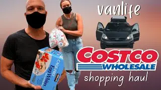 FOOD on the ROAD / Van Life Costco Shopping Haul / How to Eat Healthy while living in a MINIVAN