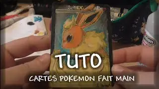 *TUTO* CARTE POKEMON FAIT MAIN ! Comment realiser une full art